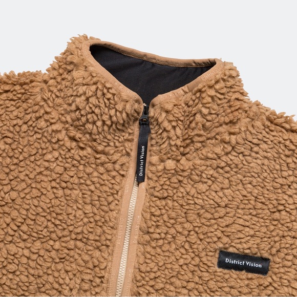 District Vision Heavyweight Half-Zip Pile Fleece - Sand - Picture 2 of 6